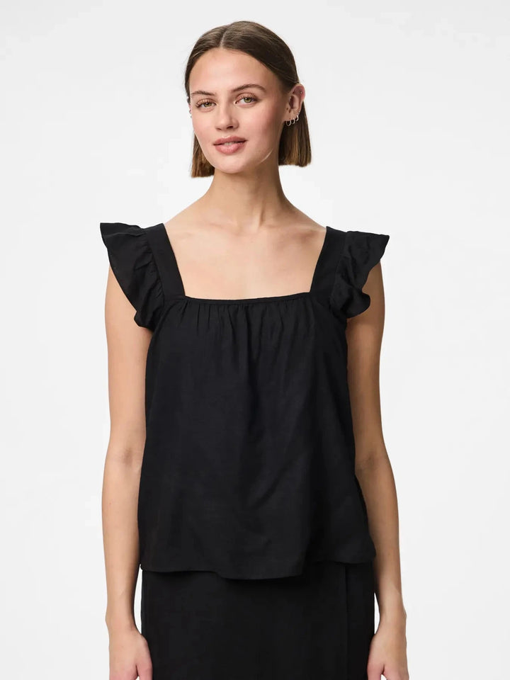 Pieces - Pcpia Sl Top - 4649003 Black Toppe
