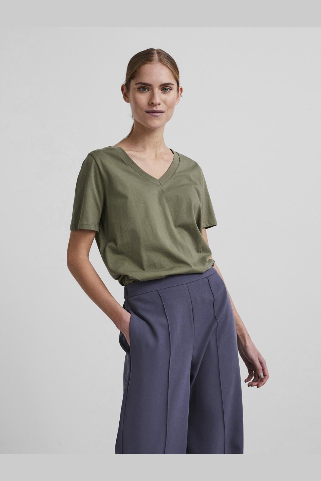 PIECES dam t-shirt PCRIA - Deep Lichen Green