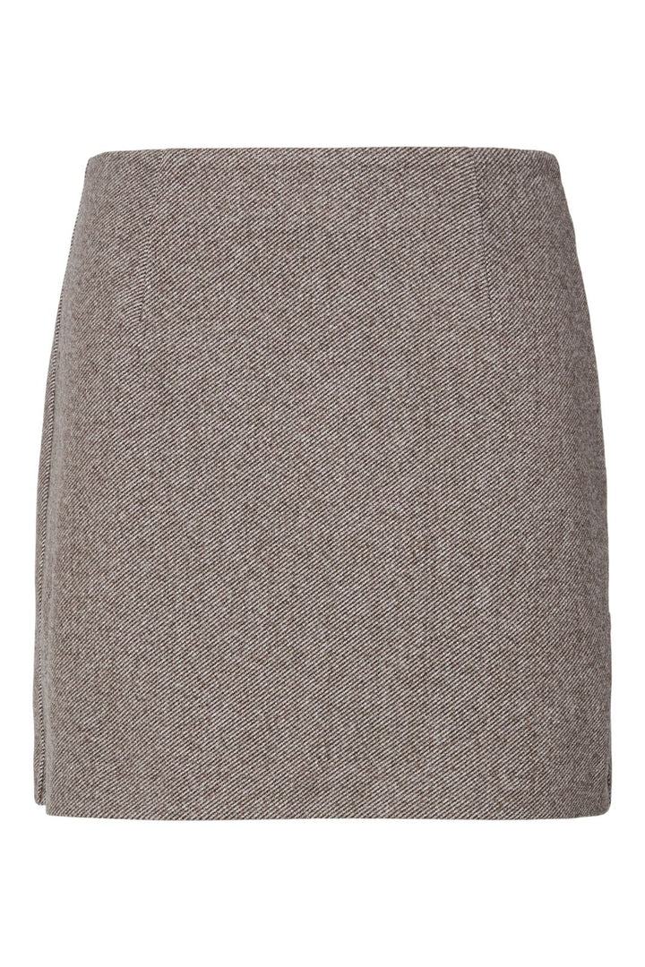 Pieces - Pcriley Mini Skirt - 4890068 Hot Fudge Melange