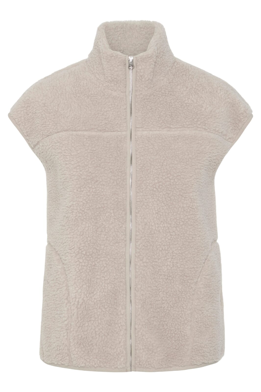 Pieces Pcsadia Teddy Vest Noos Bc voor dames, Zilvergrijs, S