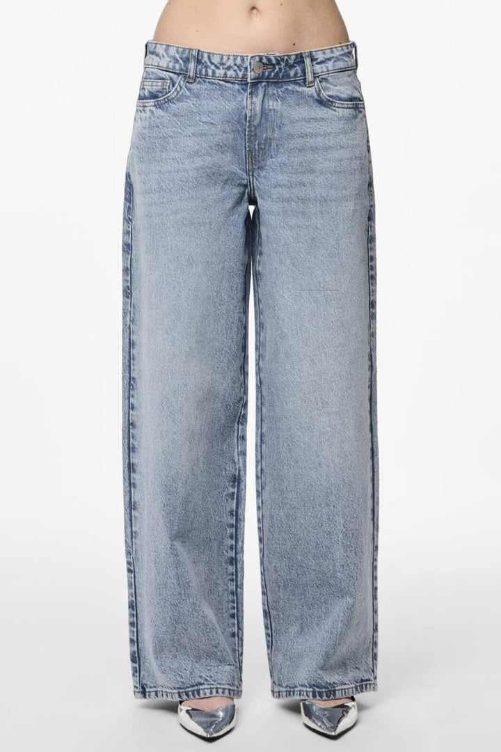Pieces - Pcselma Lw Wide Jeans Lb - 4622362 Light Blue Denim Jeans