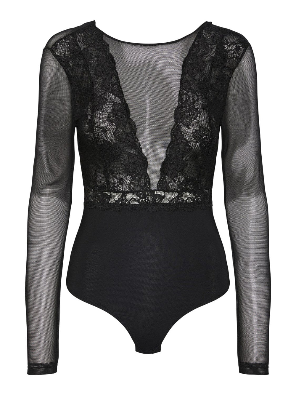 Pieces - Pcsicca Ls Bodystocking - 4284297 Black Bodystockings