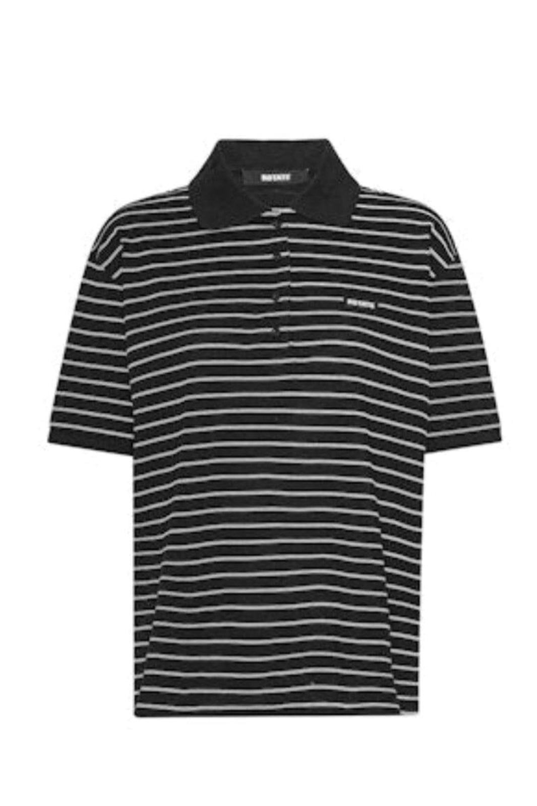Rotate - Pique Shortsleeve Polo 115643000 - 1000 BLACK COMB. T-shirts