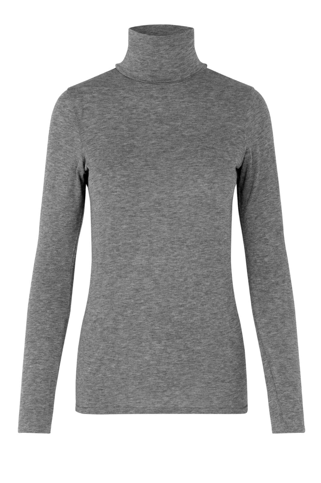 Second Female - Matima T-Neck Tee 55201 - 7002 Grey Melange T-shirts