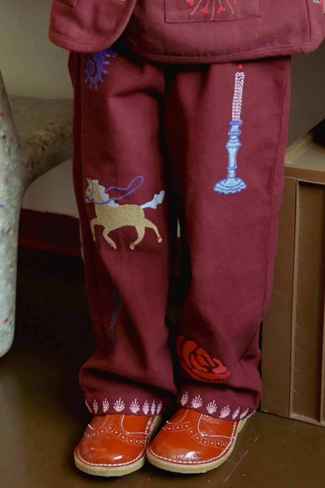 Sissel Edelbo - Oda MINI Pants SE 1669 - Burgundy Bukser