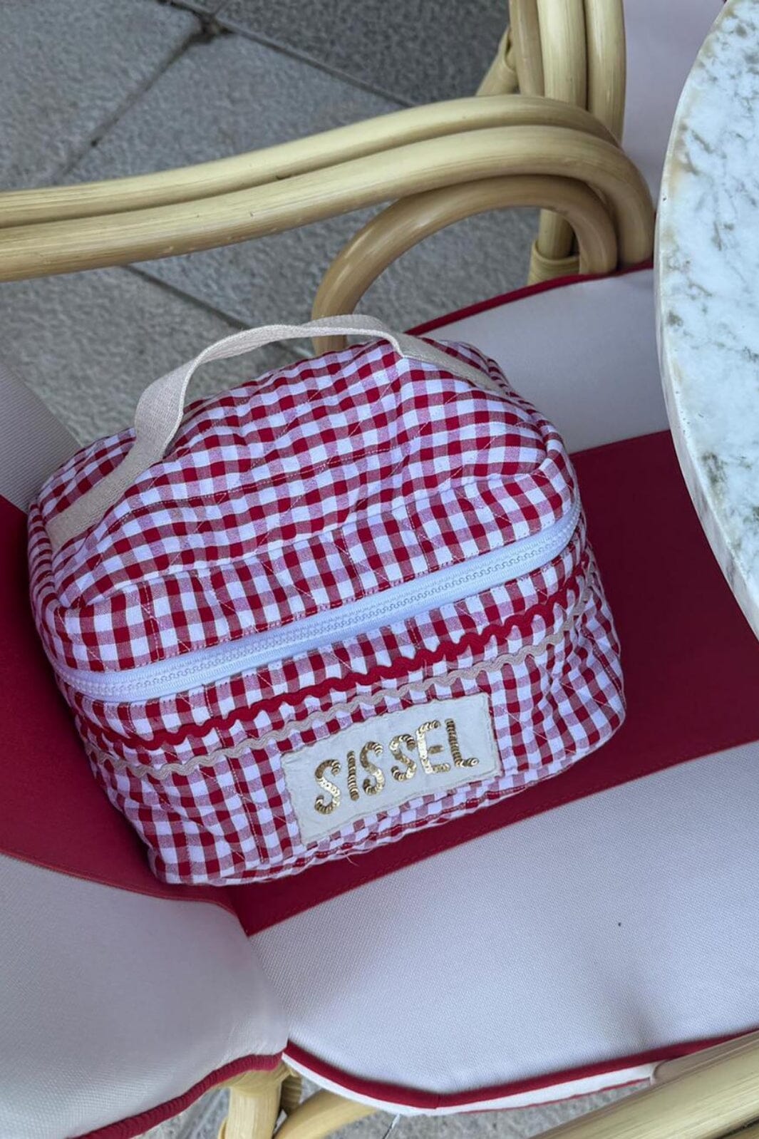 Sissel Edelbo - Sissel Bucket Bag SE 1751 - Red Checks Tasker