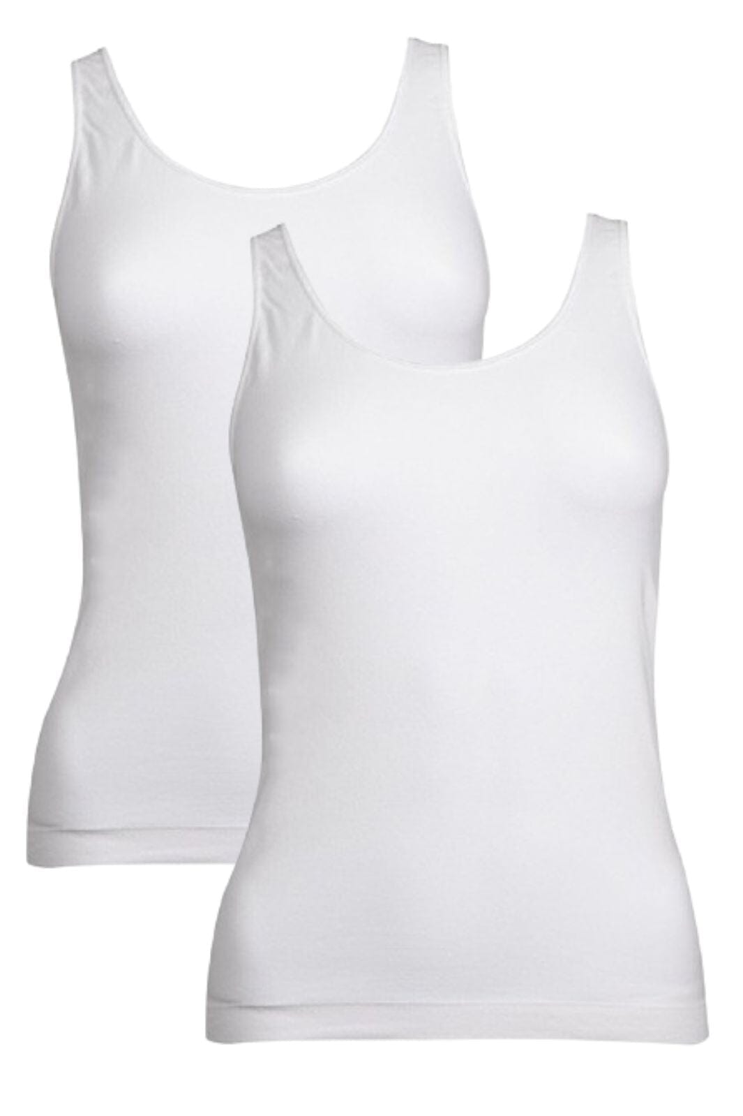 Soft basic - Haily Top wide strap 2 pak - white Undertrøjer
