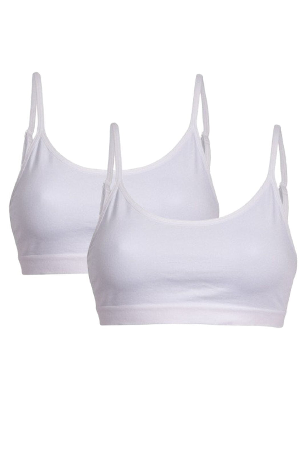 Soft basic - Soffi Bra top narrow strap 2 pak - white BH