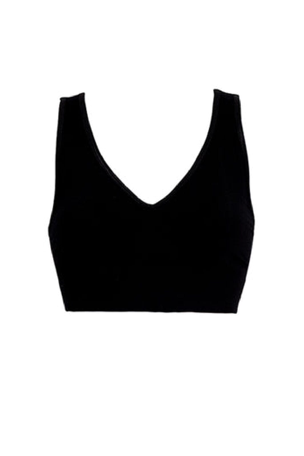 Soft basic - Soffi Bra top wide strap 2 pak - black BH