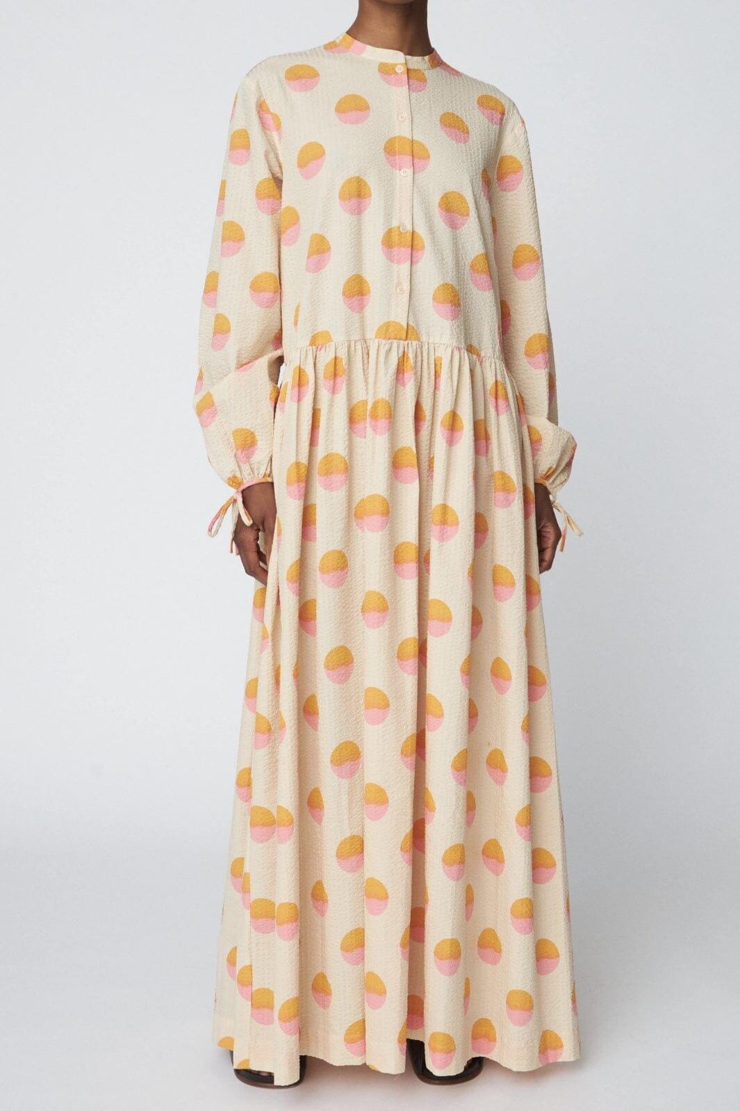 Stella Nova - Big Dot Maxi Dress - 474 Creme/red Dots Kjoler