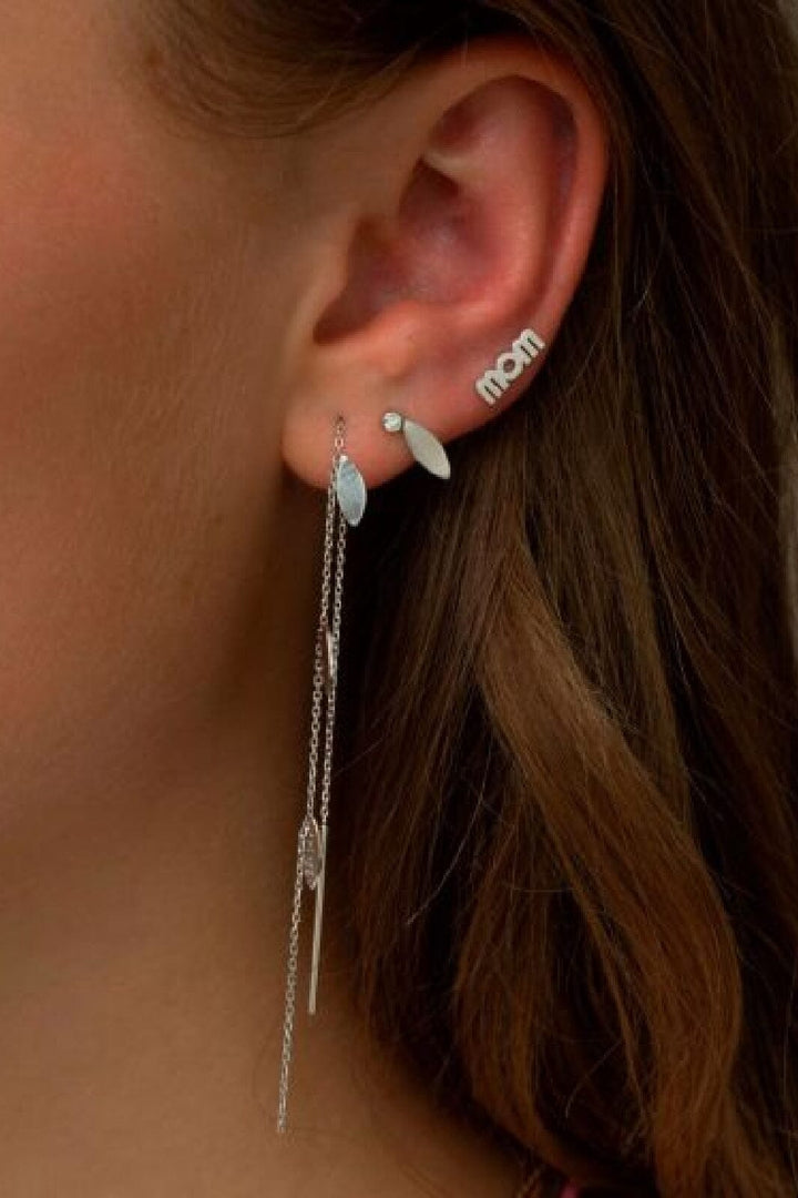 Stine A - Three Leaves Earring Silver - 1042-00-S Øreringe