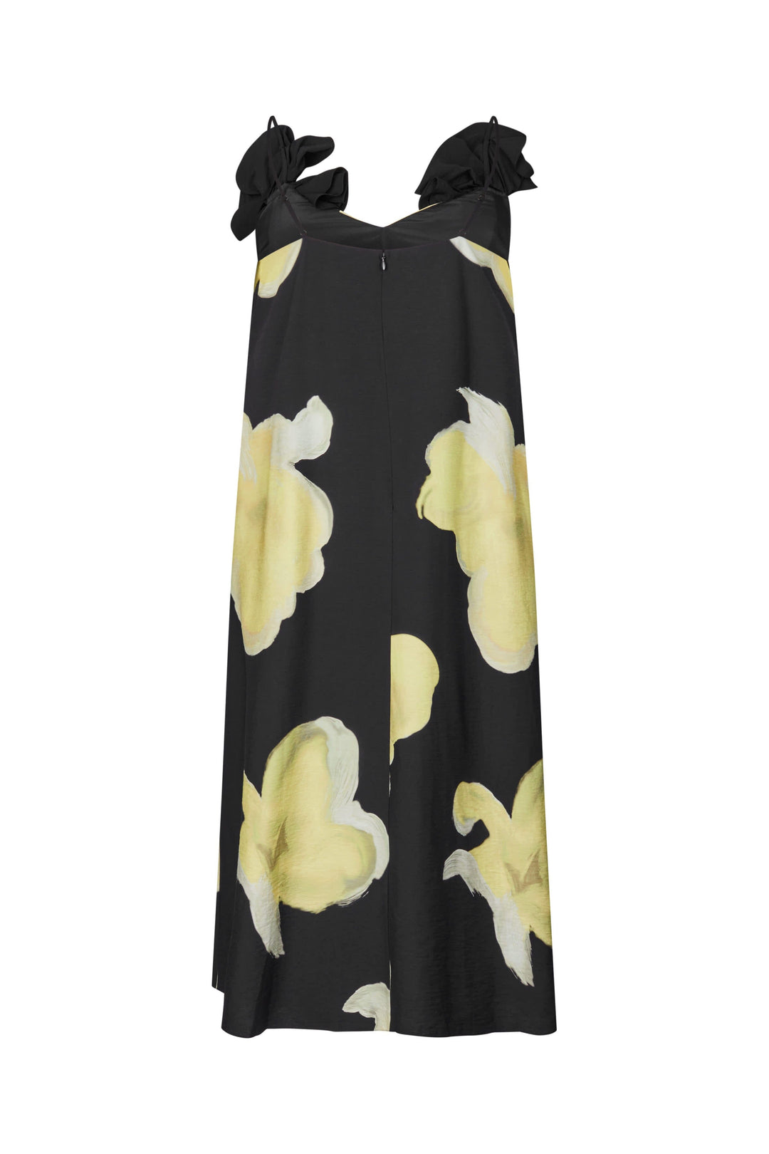 Stine Goya - 2450 Printed Viscose, Floral Long Dresssg-ps26-d207-2450 - Yellow Petunias Kjoler