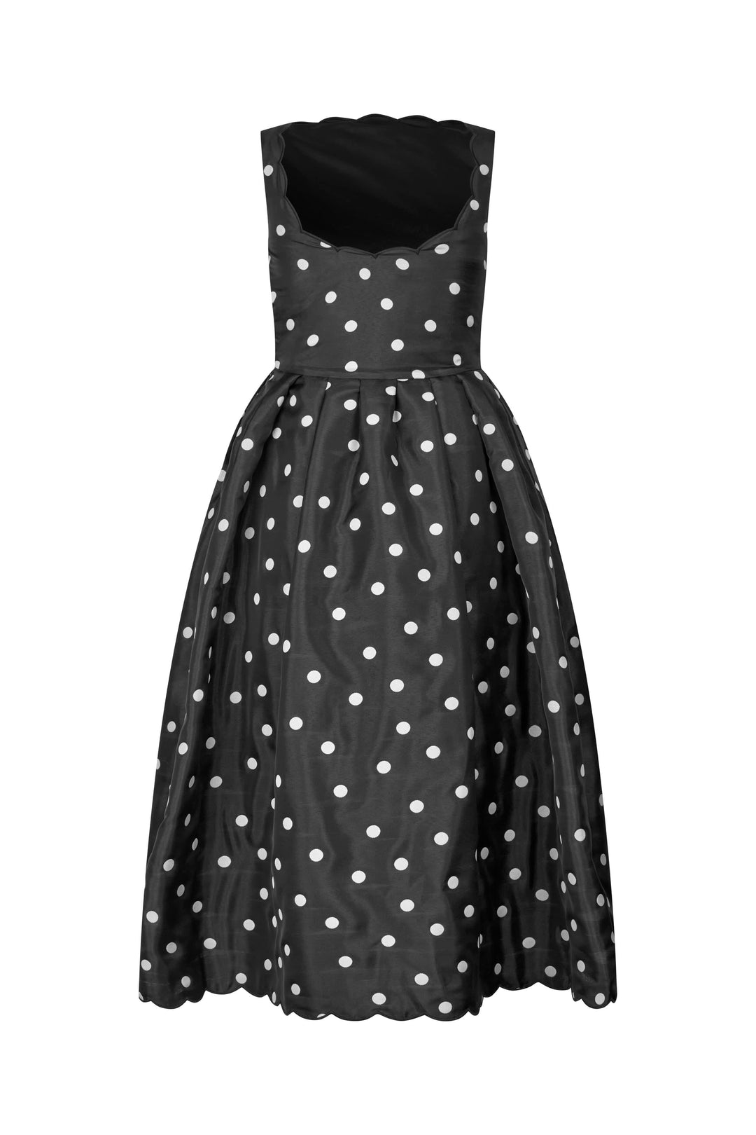 Stine Goya - 2451 Quilted Dots, Voluminous Midi Dresssg-ps26-d199-2451 - Quilted Dots Kjoler