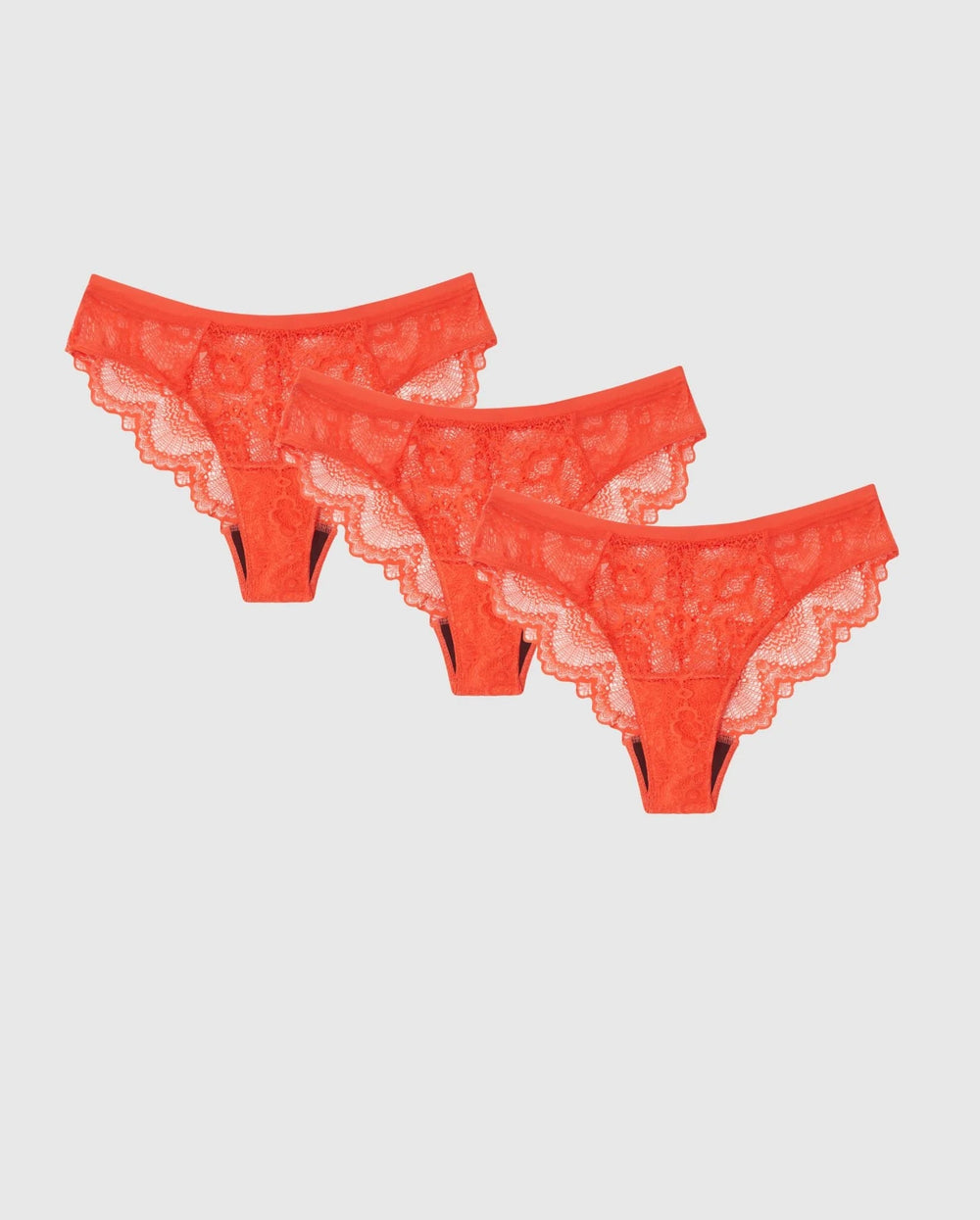 Understatement Underwear - Lace Period Cheeky - Fiery Red Underbukser 