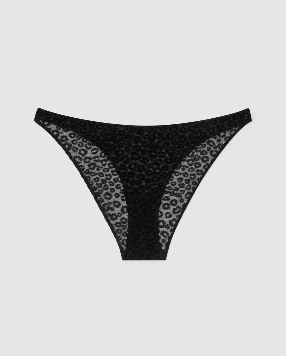 Understatement Underwear - Mesh Bikini Briefs - Black Leopard Underbukser 
