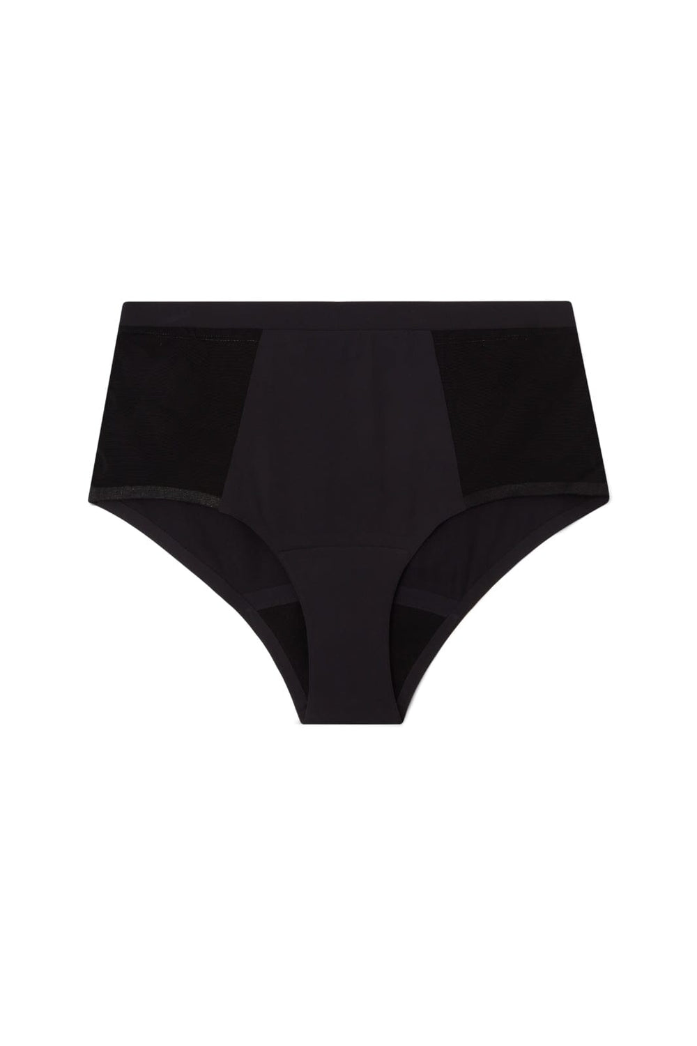 Understatement Underwear - Microfiber Period Highwaist Briefs - Black Underbukser 