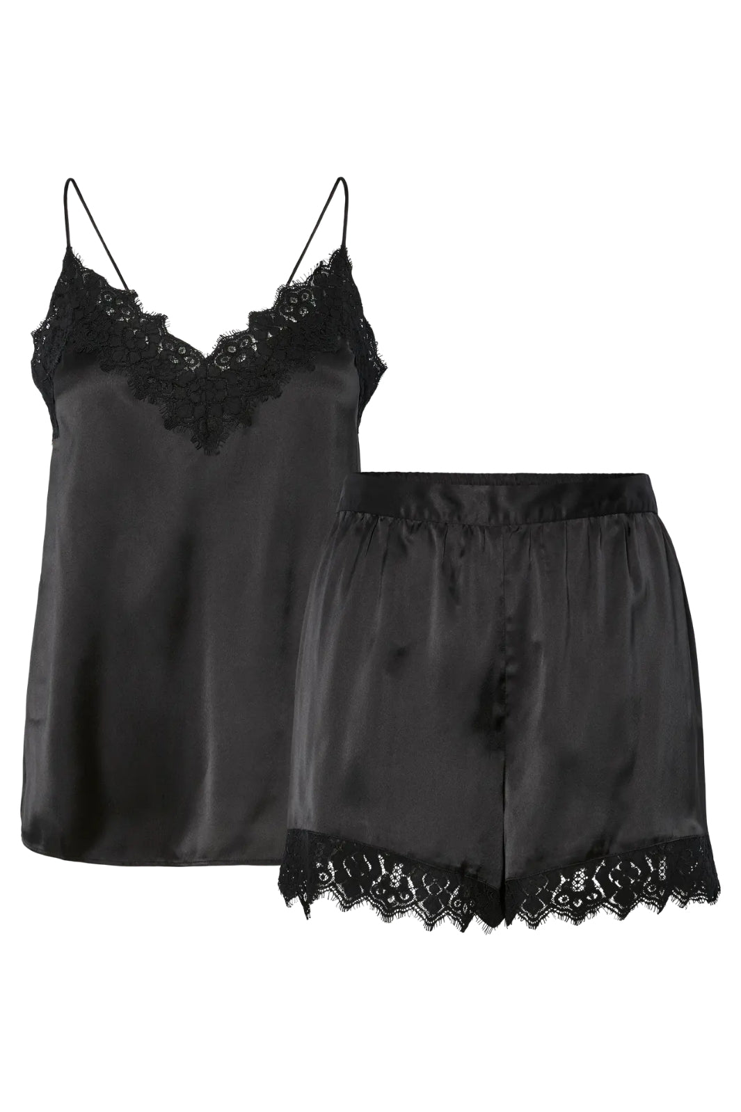 Pieces - Pcjenna Xmas Satin Nightwear Set - 4831300 Black