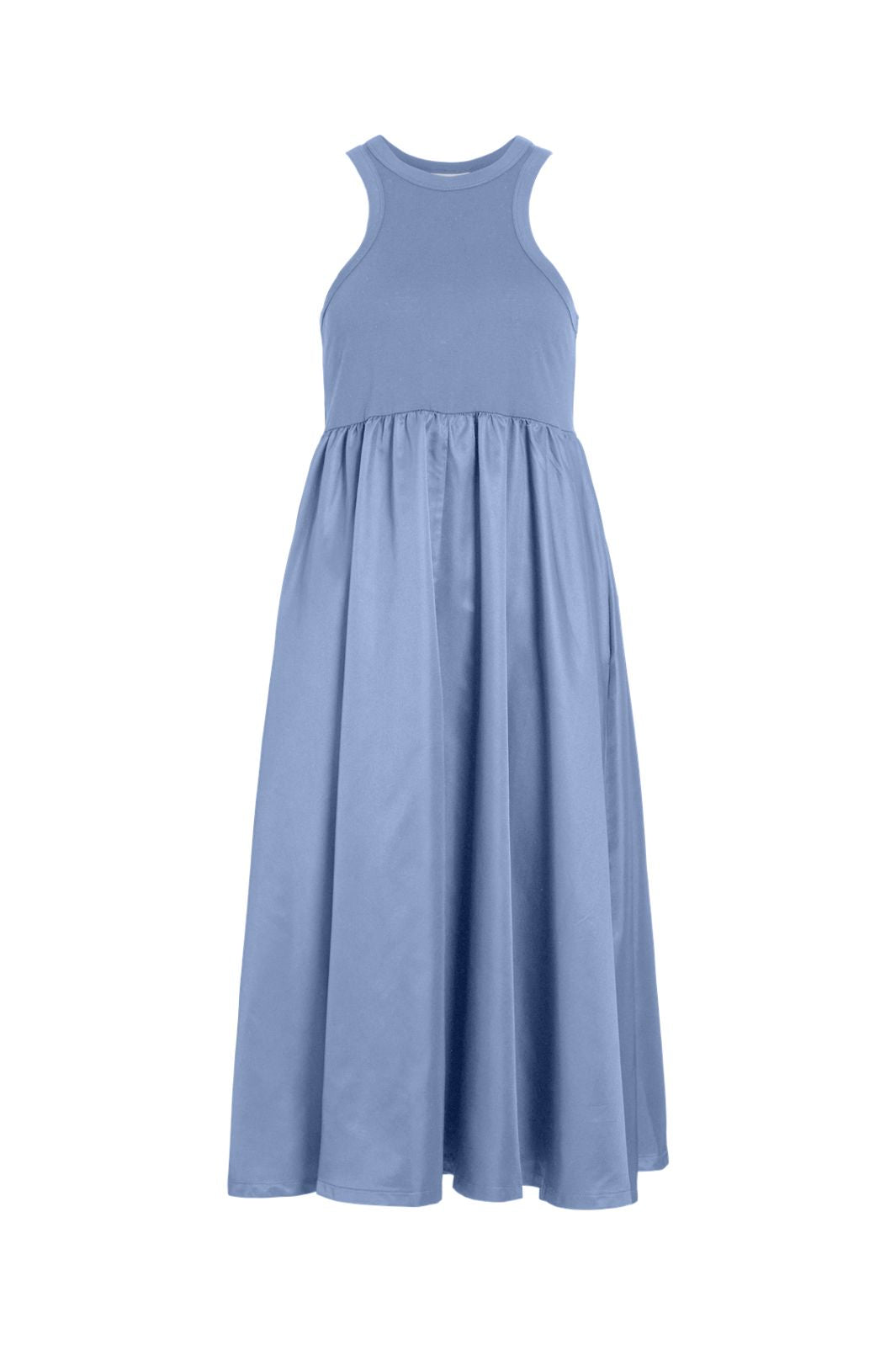 Vila - Visonja S/L Midi Dress - 4905065 Frozen Fjord