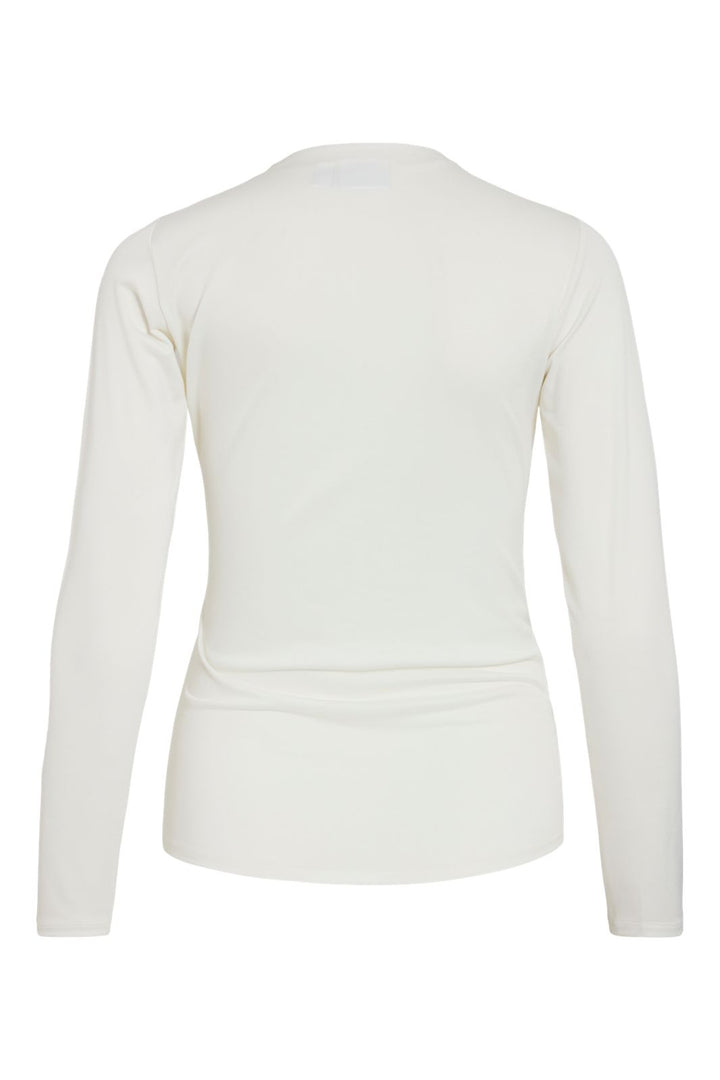Vila - Vizurna Funnelneck L/S Top/R - 4864247 Cloud Dancer