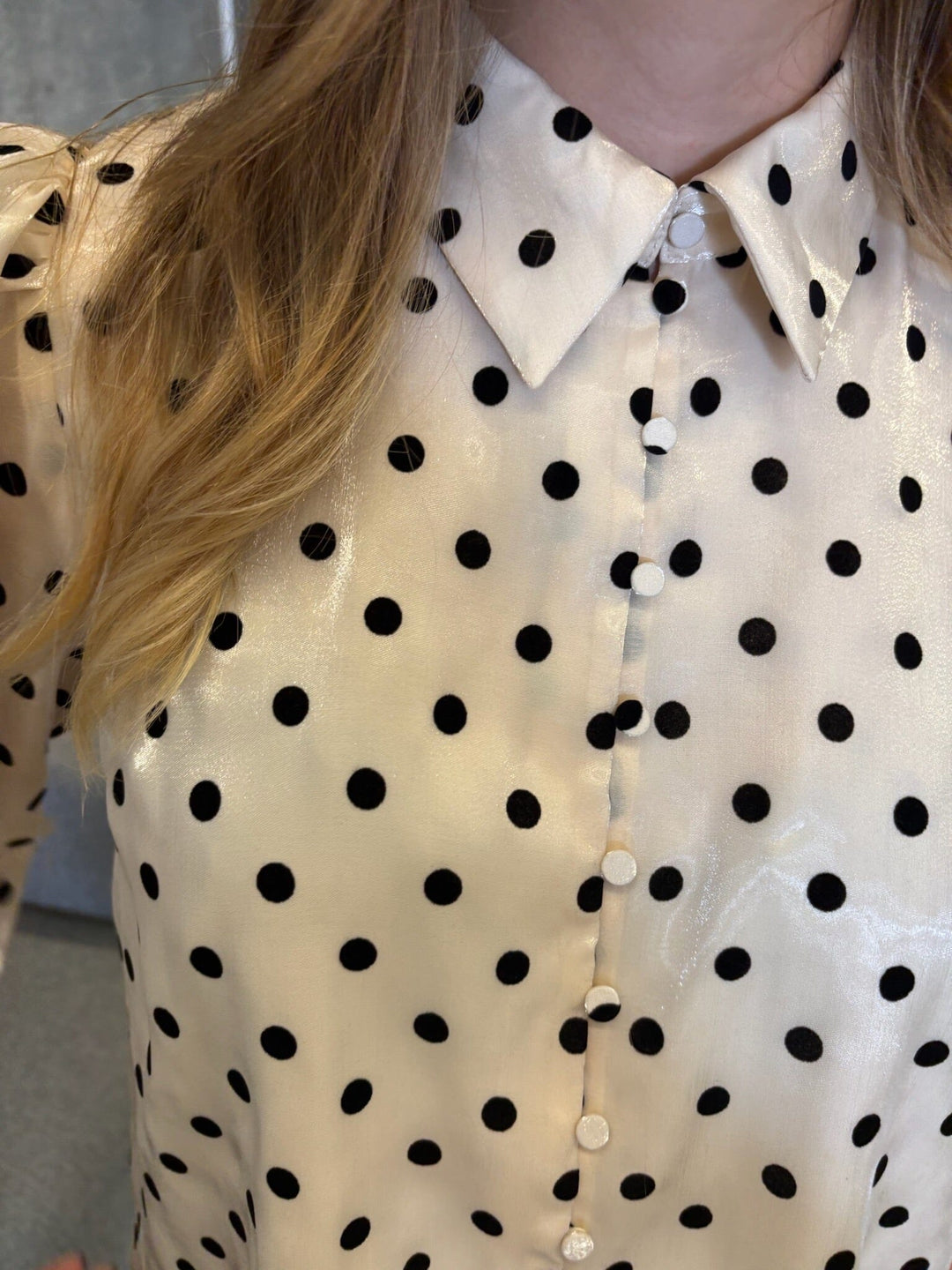 Y.A.S - Yasdottish Ls Shirt Pb - 4800758 Sandshell Dottish Aop Skjorter