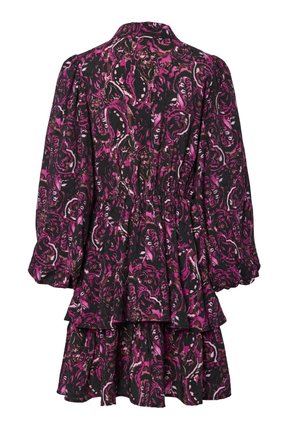 Y.A.S - Yasisa Ls Shirt Dress - 4773116 Black Pink Petita Print Skjorter