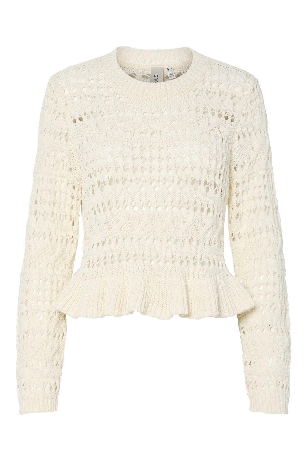 Y.A.S - Yastucca Ls Short Knit Pullover - 4700237 Gardenia