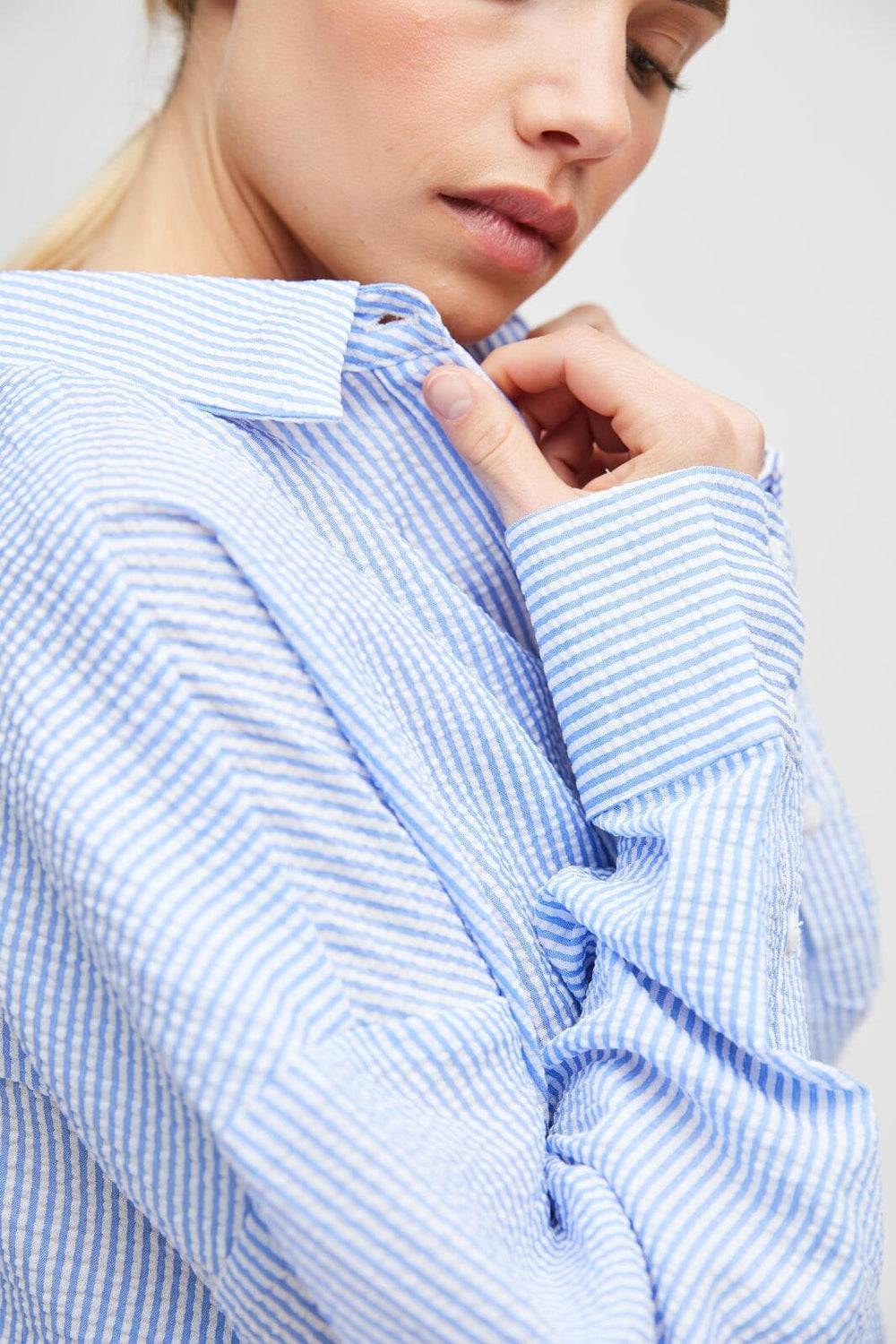 A-View - Sonja Shirt - 112 Blue/White Stribe Skjorter
