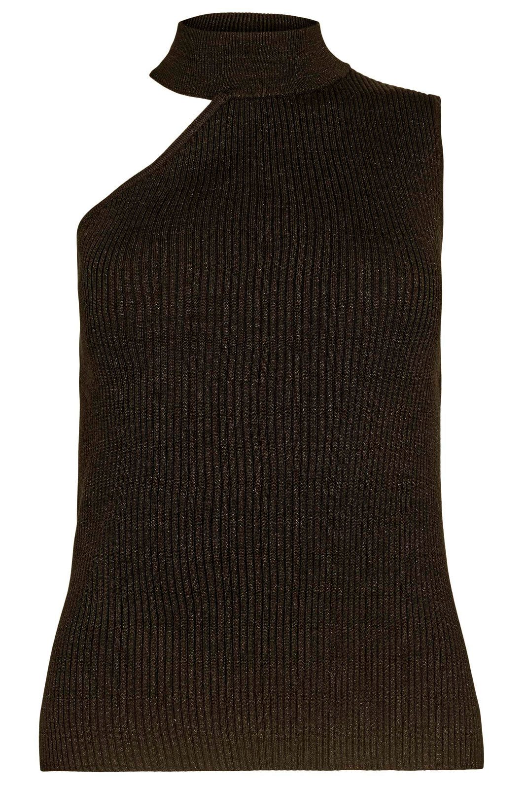 Co´couture - Badu Asym Rib Top - Mocca Toppe