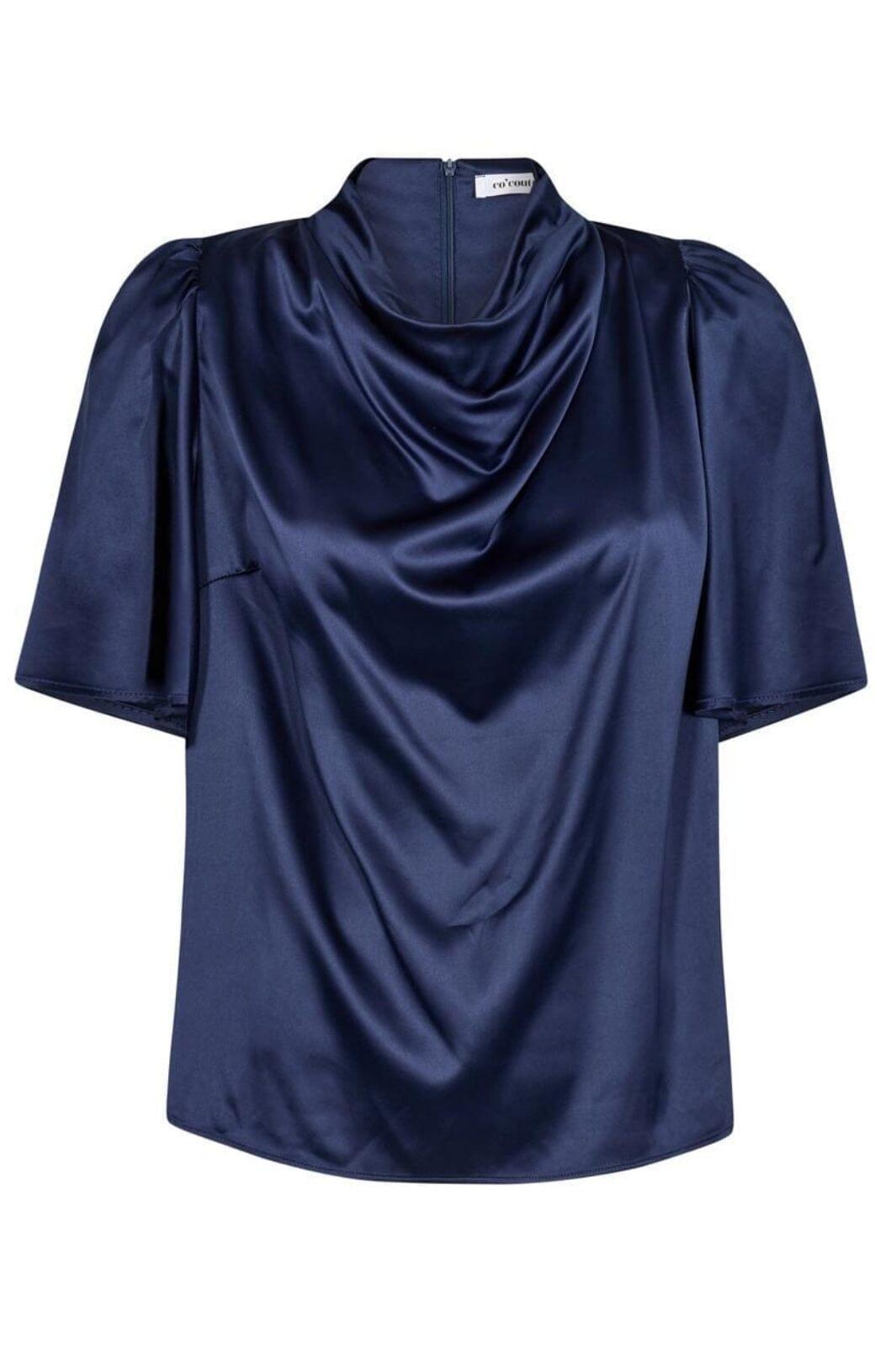 Co´couture - Cameroncc Waterfallneck Blouse - 120 Navy T-shirts