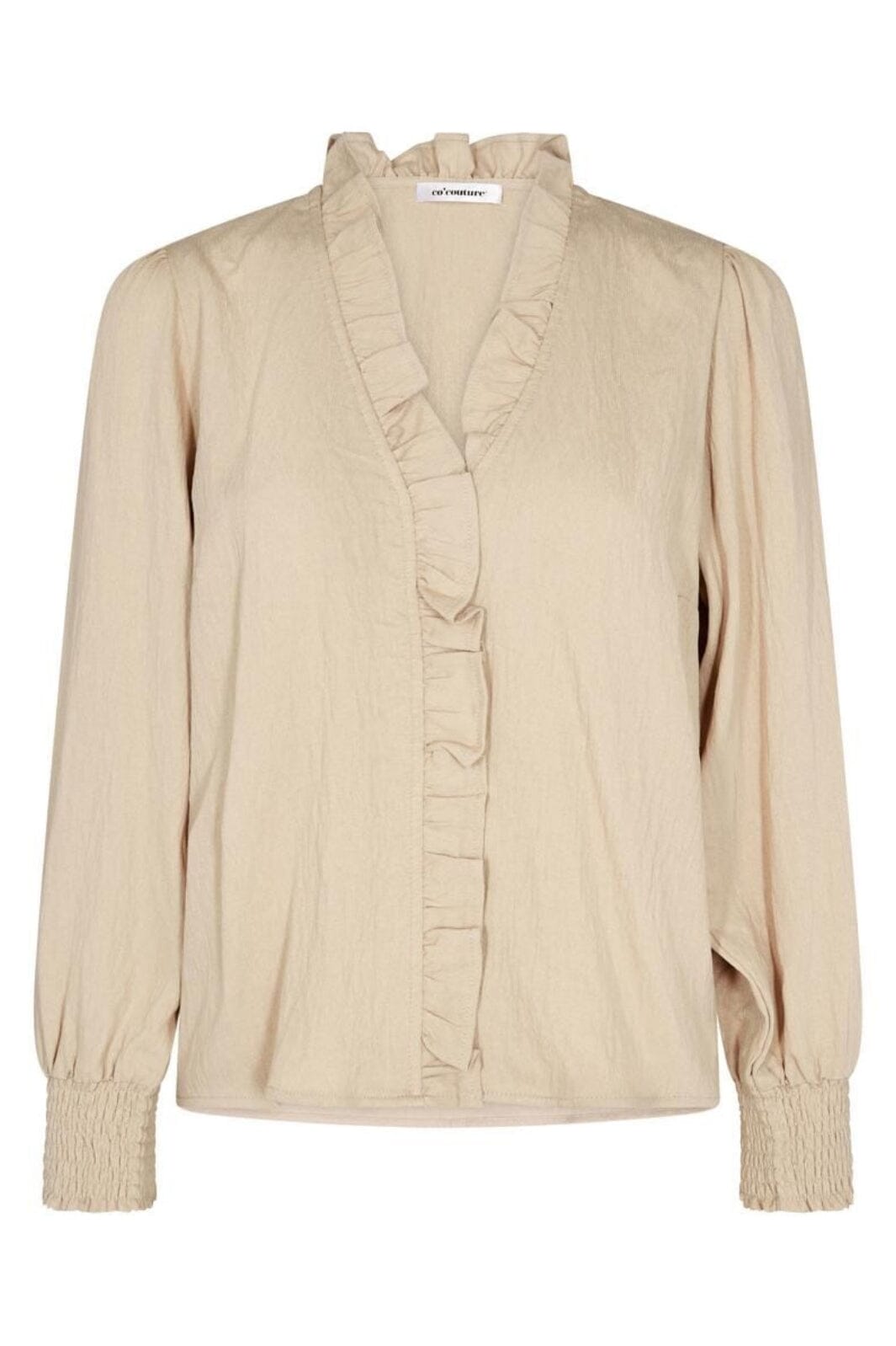 Co´couture - Suedacc Frill Shirt - 199 Bone Bluser