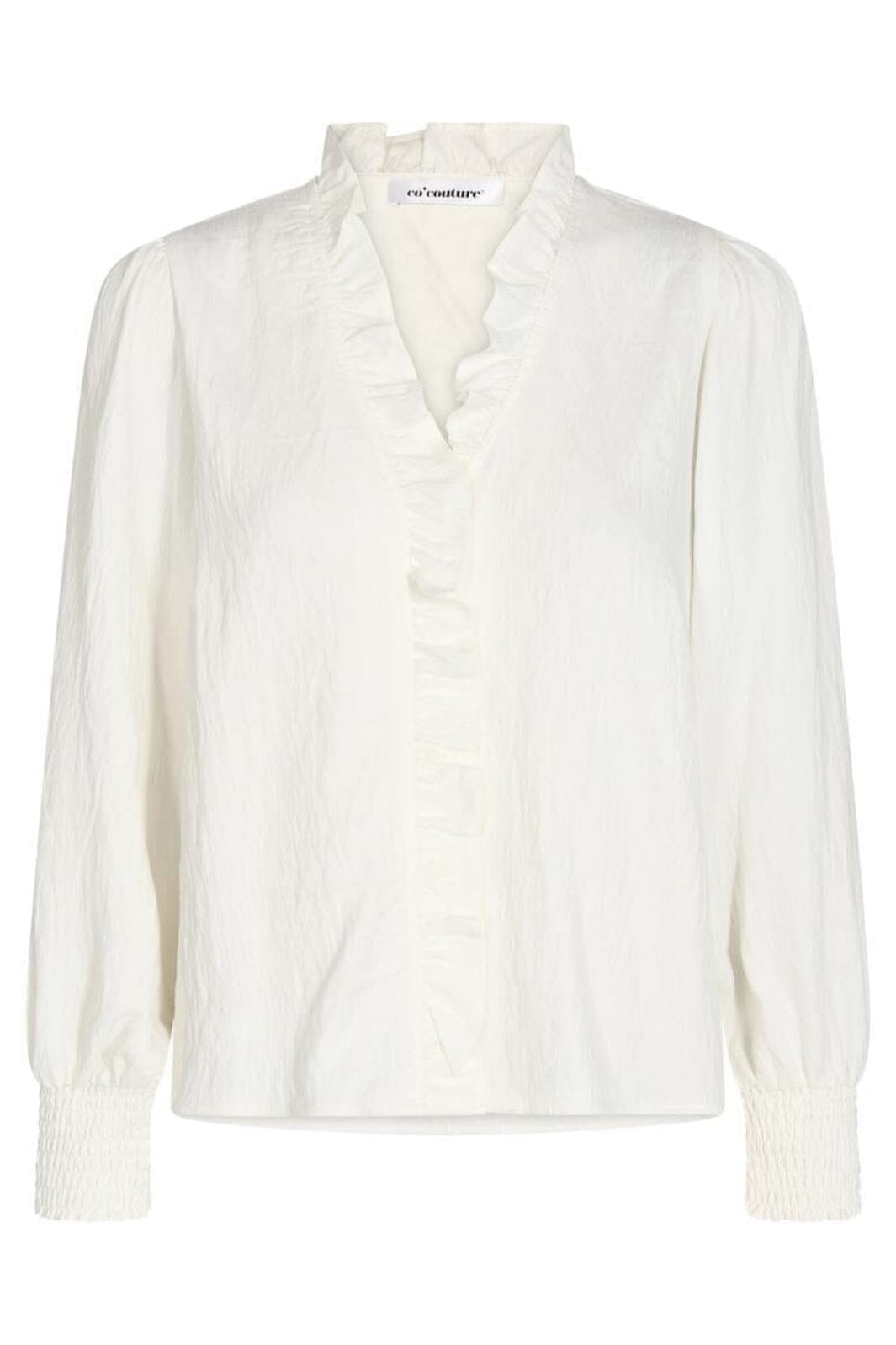 Co´couture - Suedacc Frill Shirt - 4000 White Bluser