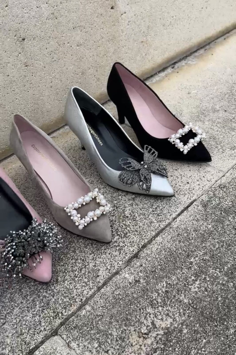 Copenhagen Shoes - Pearls And Diamonds - 0001 Black Stiletter 