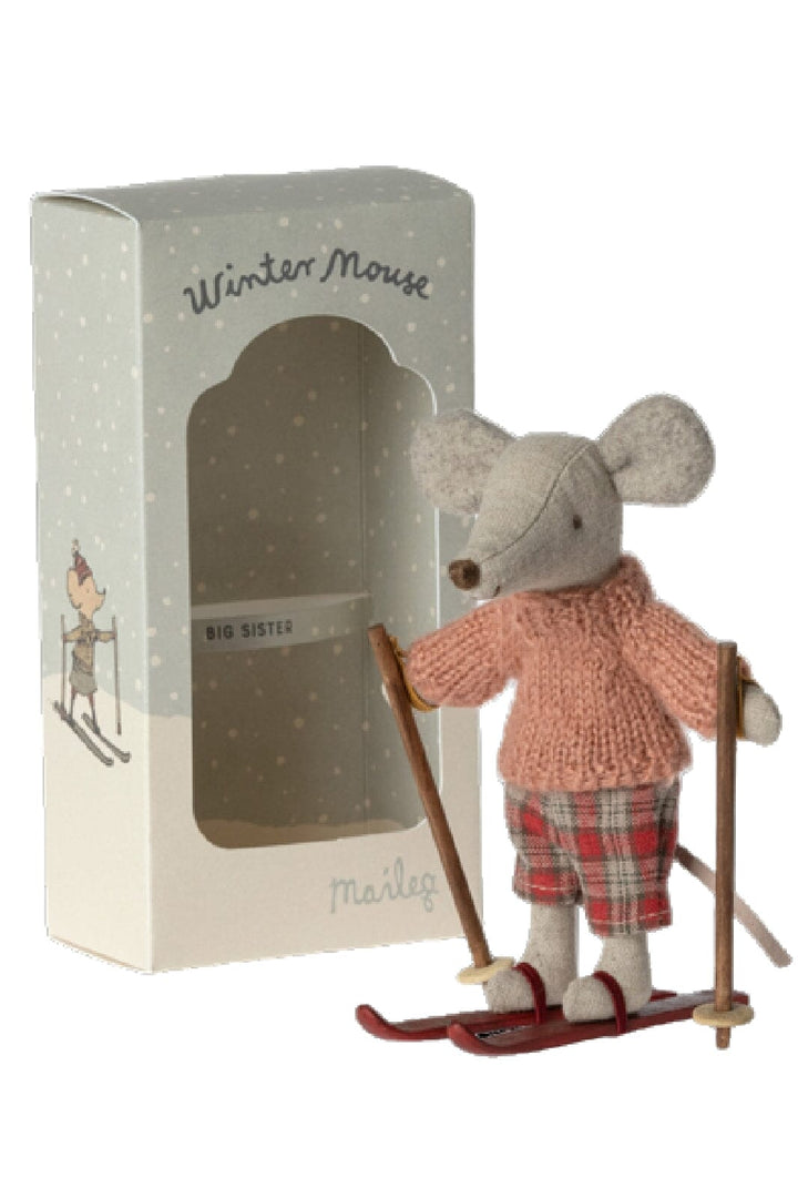 Forudbestilling - Maileg - Vintermus med ski, Storesøster Jul