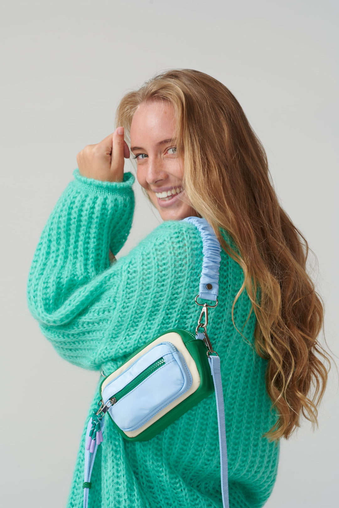 Forudbestilling - Noella - Madison Crossbody - Green/Cream/White/Skyblue (Januar/Februar) Tasker