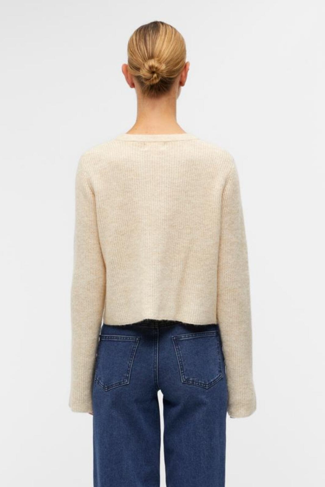 Forudbestilling - Object - Objparvi Knit Cardigan 130 - 4363590 Sandshell Melange Cardigans