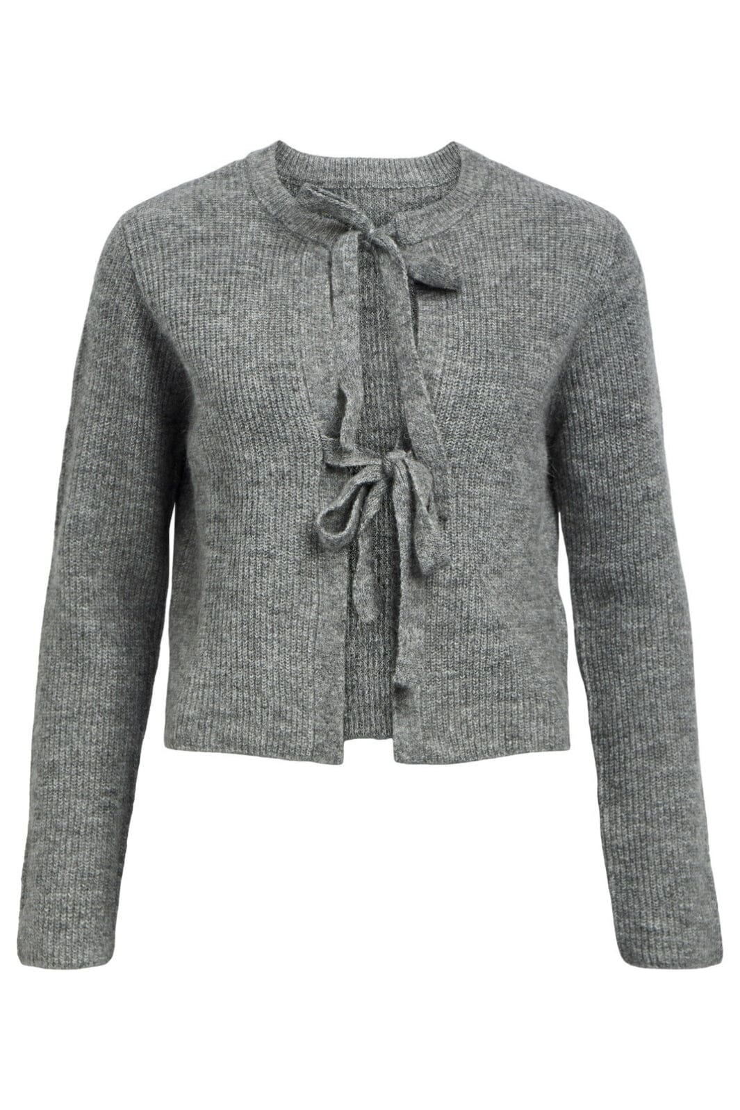 Forudbestilling - Object - Objparvi Knit Cardigan 130 - 4434593 Medium Grey Melange Cardigans