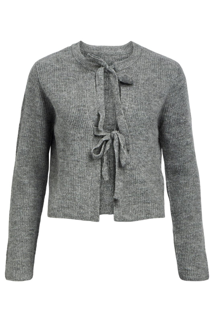 Forudbestilling - Object - Objparvi Knit Cardigan 130 - 4434593 Medium Grey Melange Cardigans