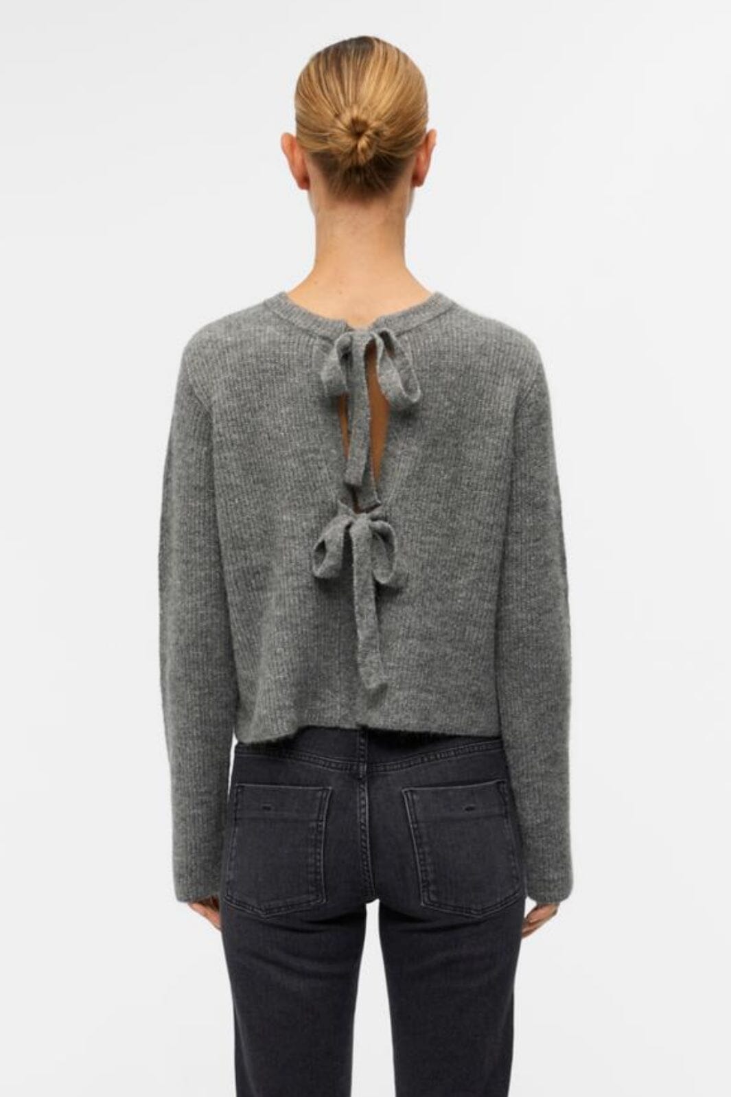 Forudbestilling - Object - Objparvi Knit Cardigan 130 - 4434593 Medium Grey Melange Cardigans