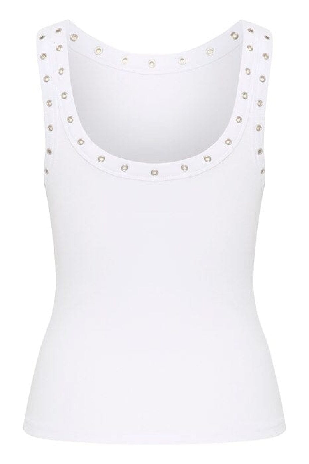 Gestuz - DrewGZ eyelet tank top - Bright White Toppe