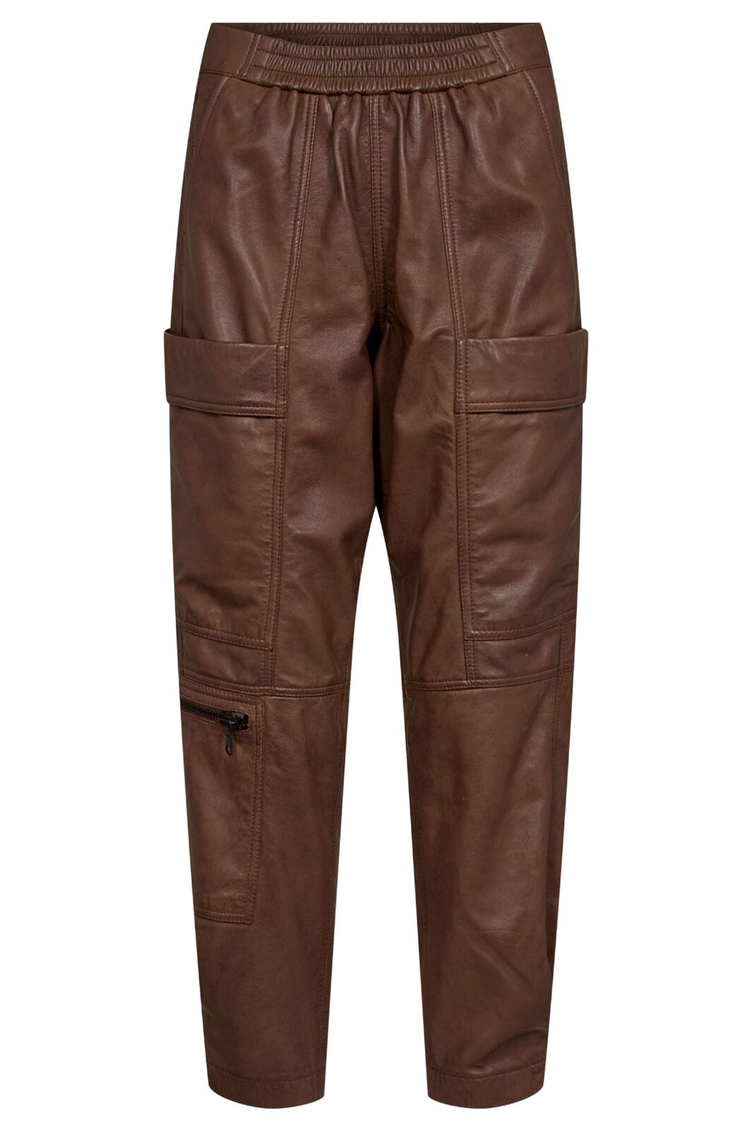 Gossia - CinnaGO Jo Leather Pants - Cognac Bukser 