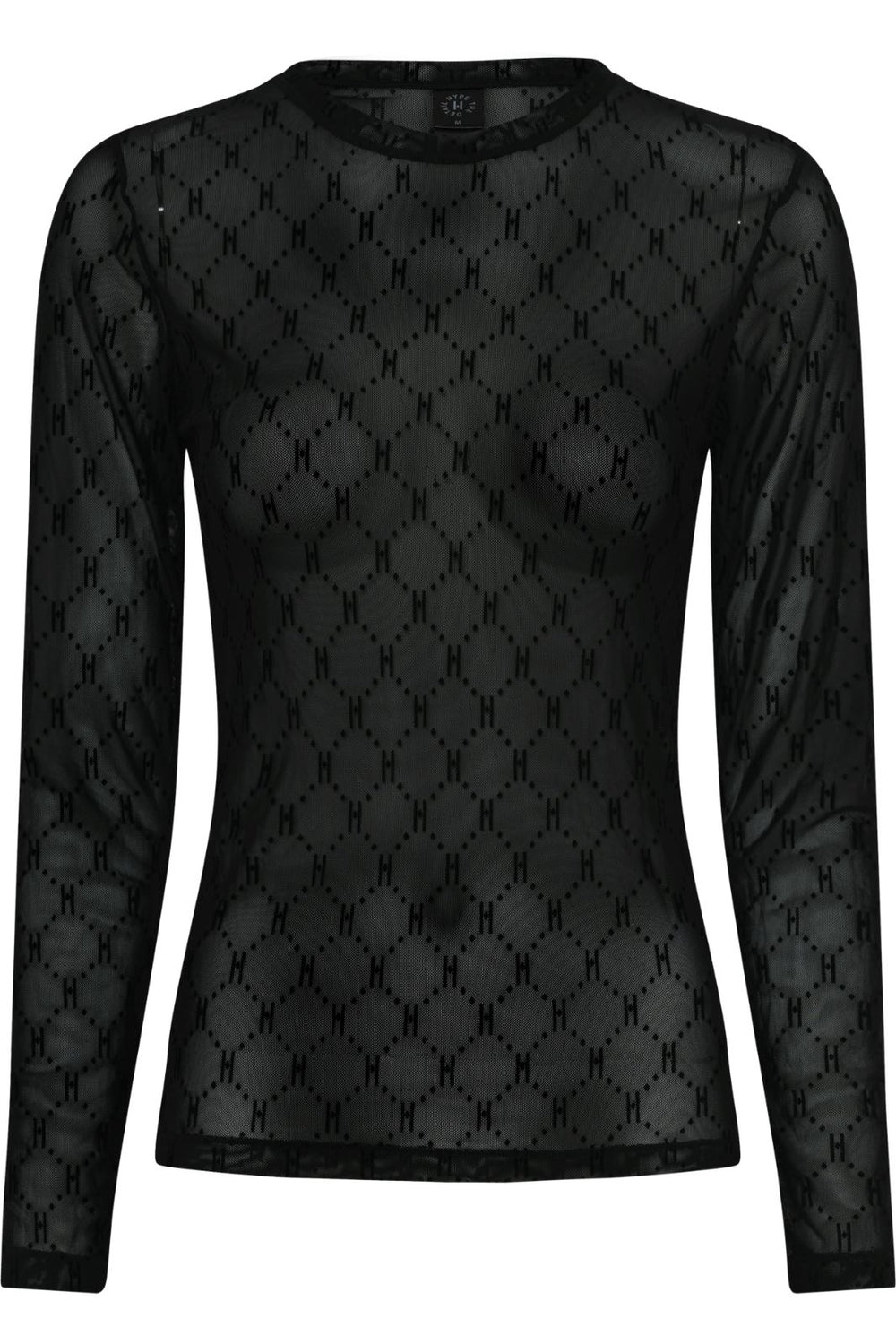 Hype The Detail - Mesh Blouse - Sort Bluser