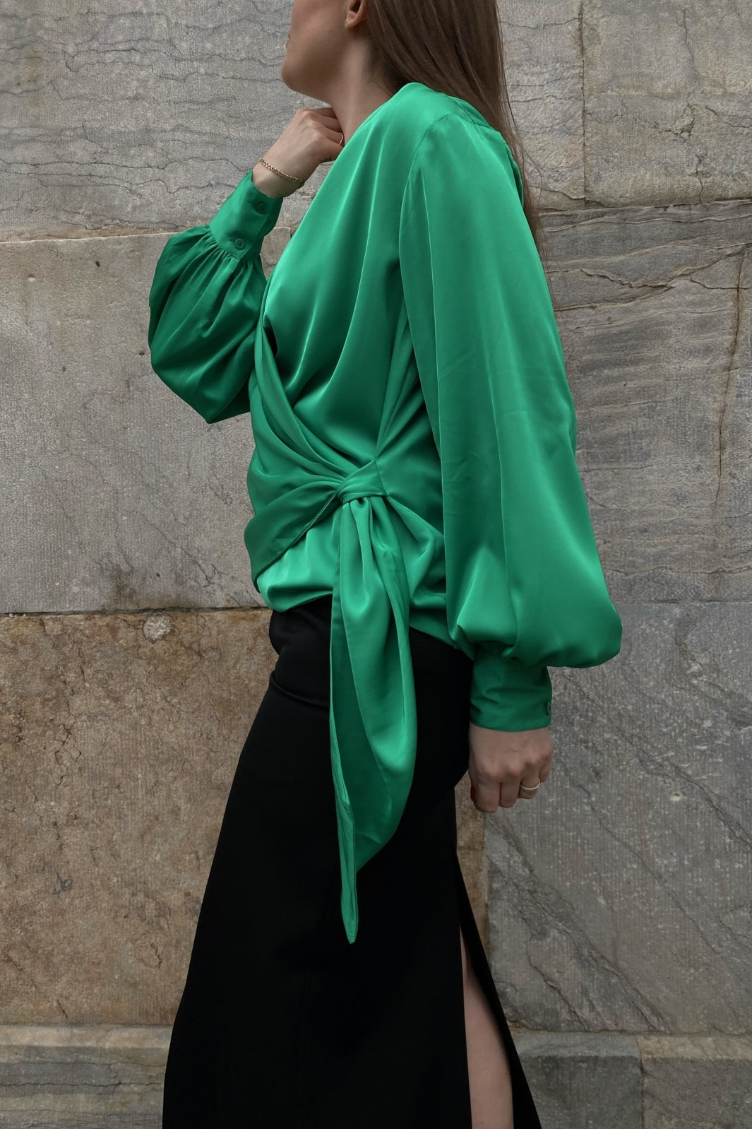 Karmamia - Ines Blouse - Emerald Bluser