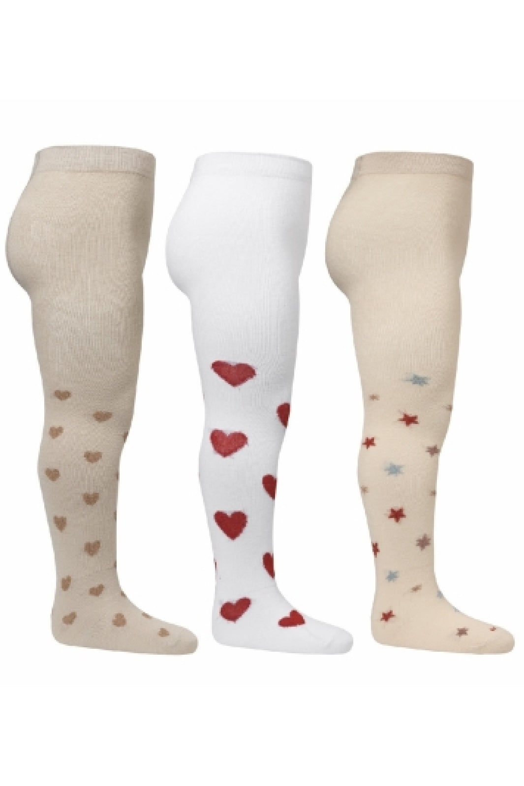 Konges Sløjd - 3 Pack Jacquard Tights - Heart/Aisuru/Star Strømpebukser
