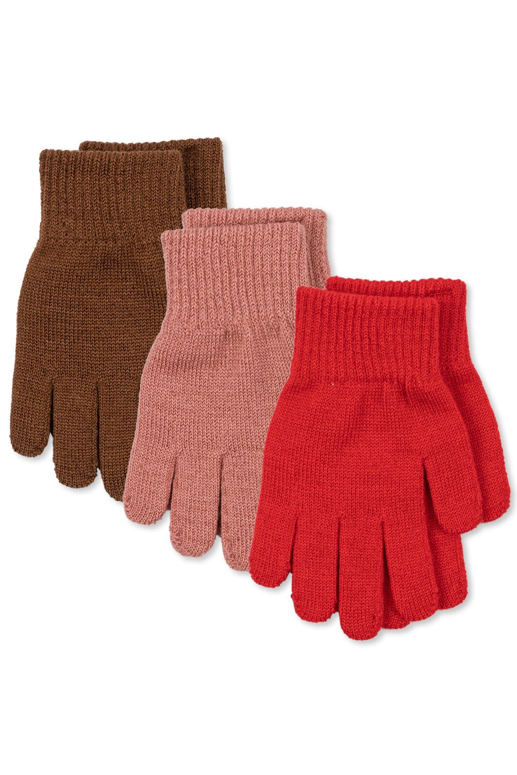 Konges Sløjd - Filla Gloves - Rose/Pecan/Scarlet Handsker & Vanter