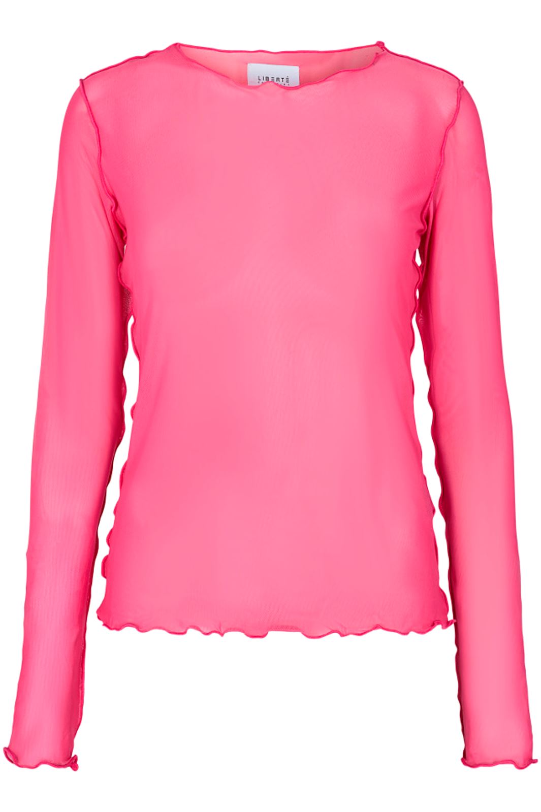 Liberte - Mesh-Top - Pink Bluser
