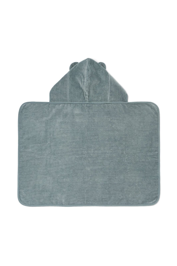 Liewood - Vilas Baby Hooded Towel - Blue Fog Håndklæder 