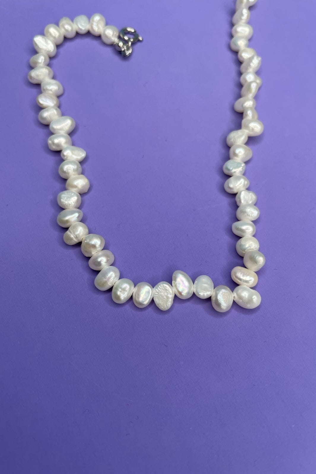 Mellow Moon - Ferskvandsperle halskæde med små perler - Forgyldt Halskæder 