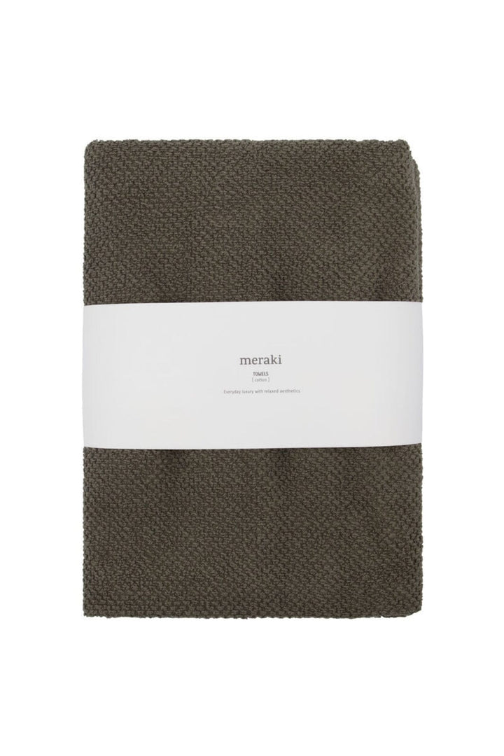 Meraki - Håndklæde, Solid, 5 x 100, Army Håndklæder 