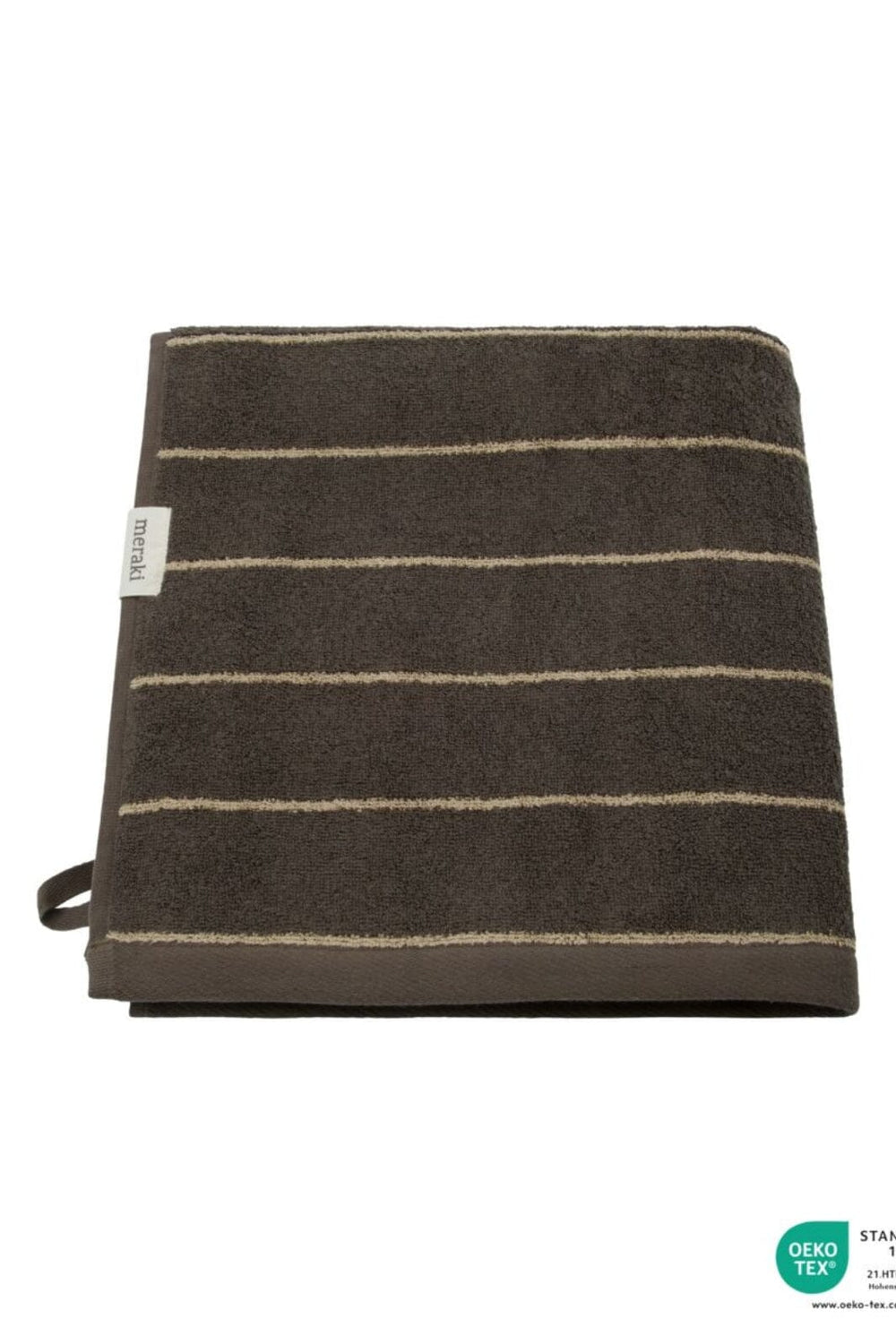 Meraki - Håndklæde, Stripe, 70 x 140, Army Håndklæder 