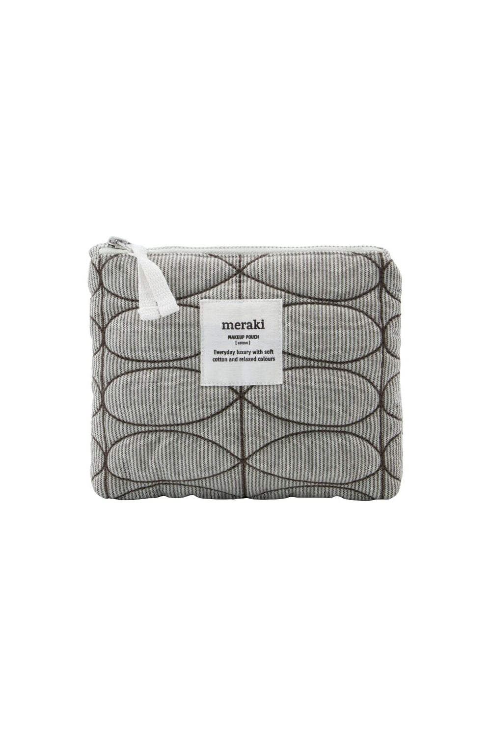 Meraki - Makeup pung, Mentha, Lys grå/armygrøn - l: 19 cm, w: 2,5 cm, h: 14 cm Toilettasker